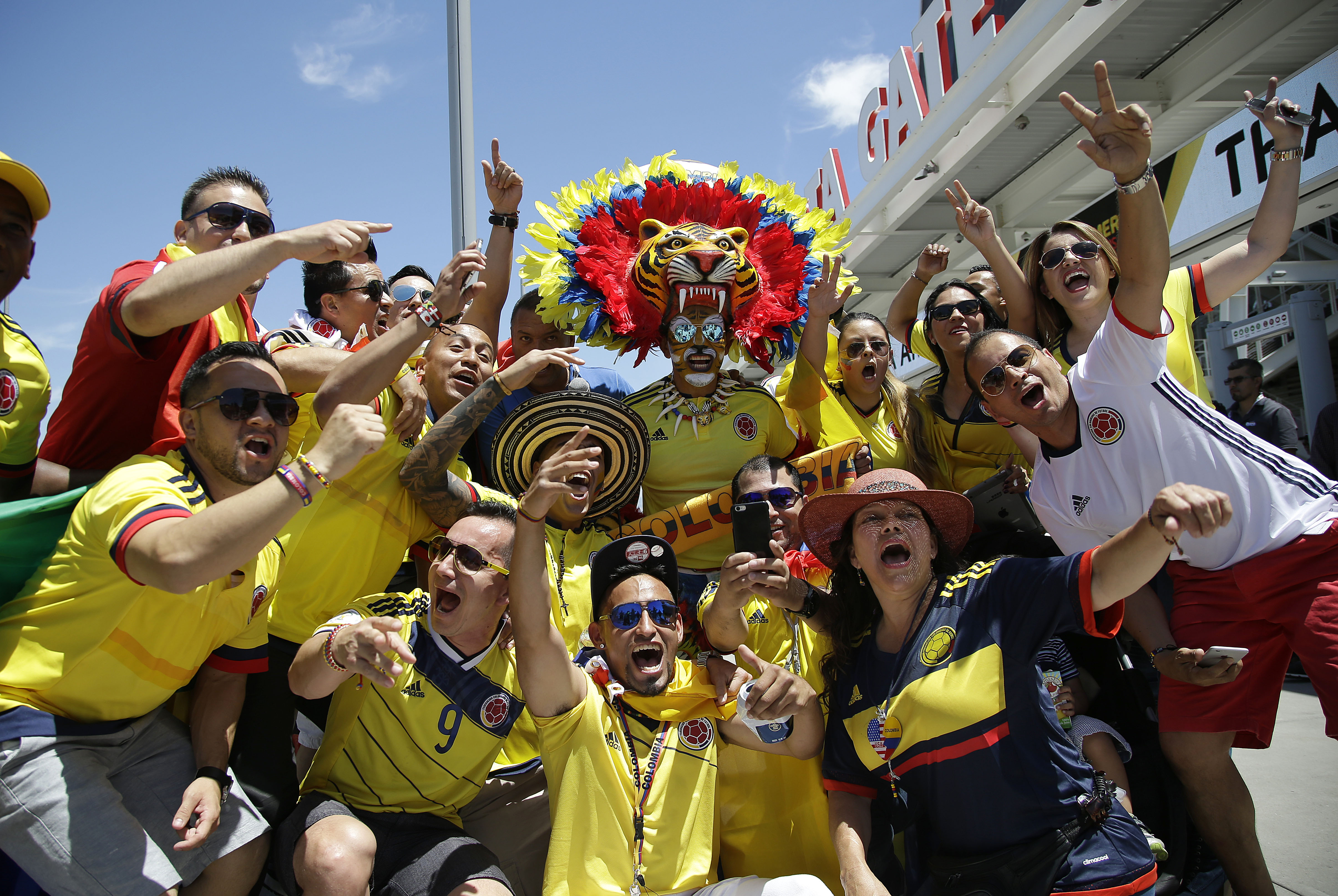 Hinchas colombianos