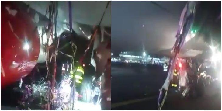 Video: globo aerostático se enredó en un avión de Avianca en Aeropuerto El Dorado