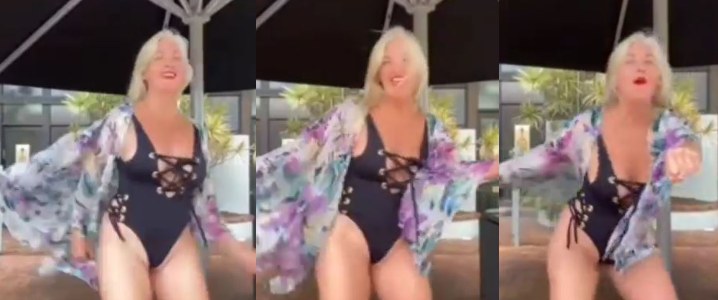 “Se le están cayendo”, le dicen a mujer adulta por bailar en bikini