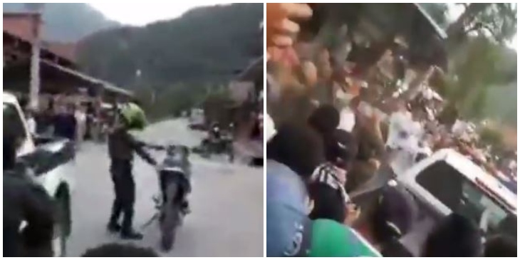 Policía se habría robado una moto _ Foto_ captura video