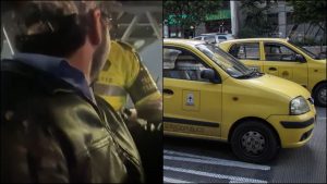 Agente da cachetada a taxista