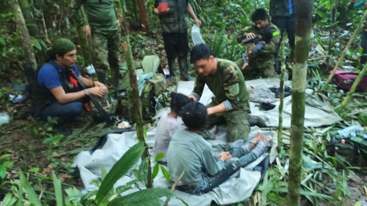 Imágenes de los niños rescatados en Guaviare _ Fotos_ presidencia