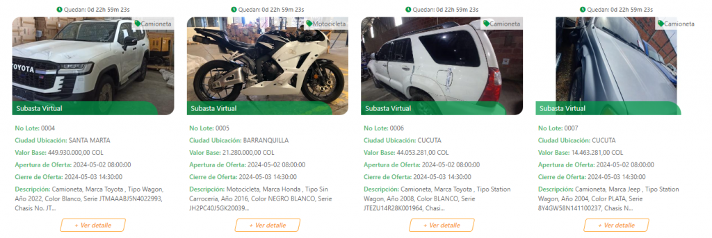 Nueva Subasta De La DIAN De Motos, Carros Y Camionetas: Hay Vehículos ...