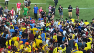 Pelea Colombia VS Uruguay